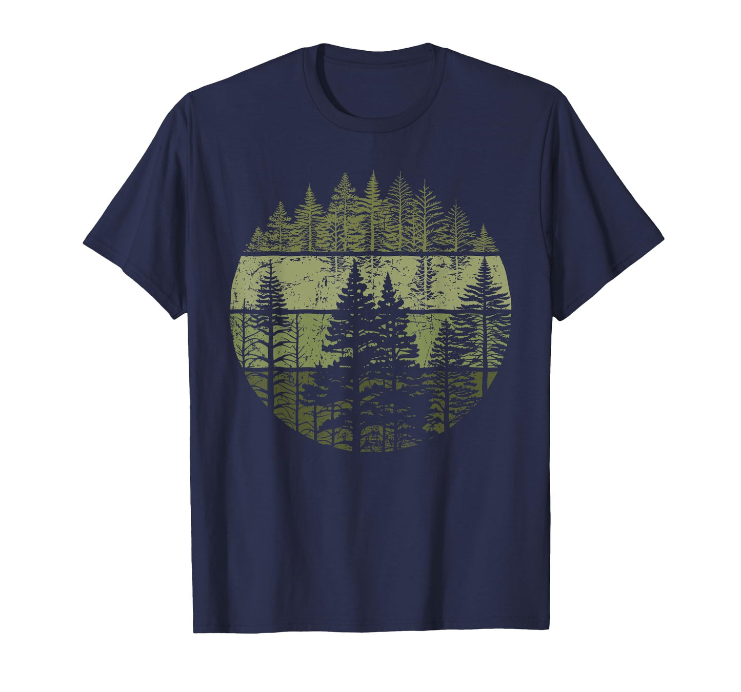 Retro Wildlife Trees Outdoors Nature Forest Vintage T-Shirt