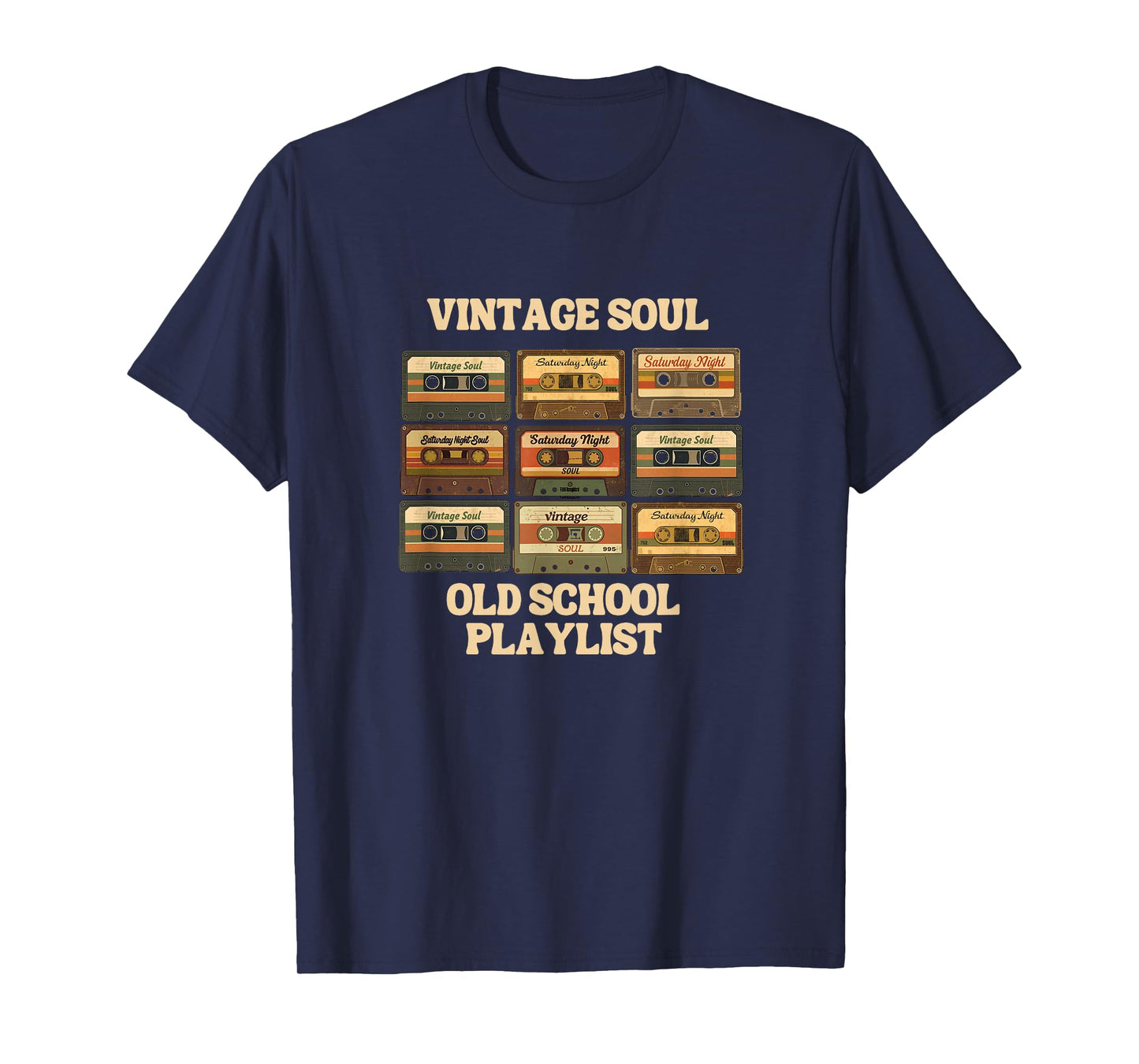 Vintage Soul tee Cassette Tape 80s 90s Old School Playlist T-Shirt