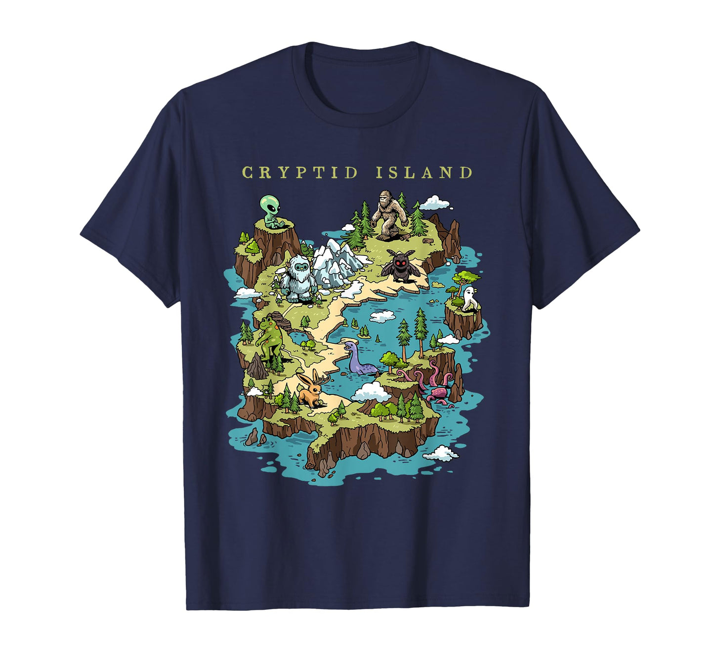 Cryptid Shirt Bigfoot Loch Ness Monster Mothman Jersey Devil T-Shirt