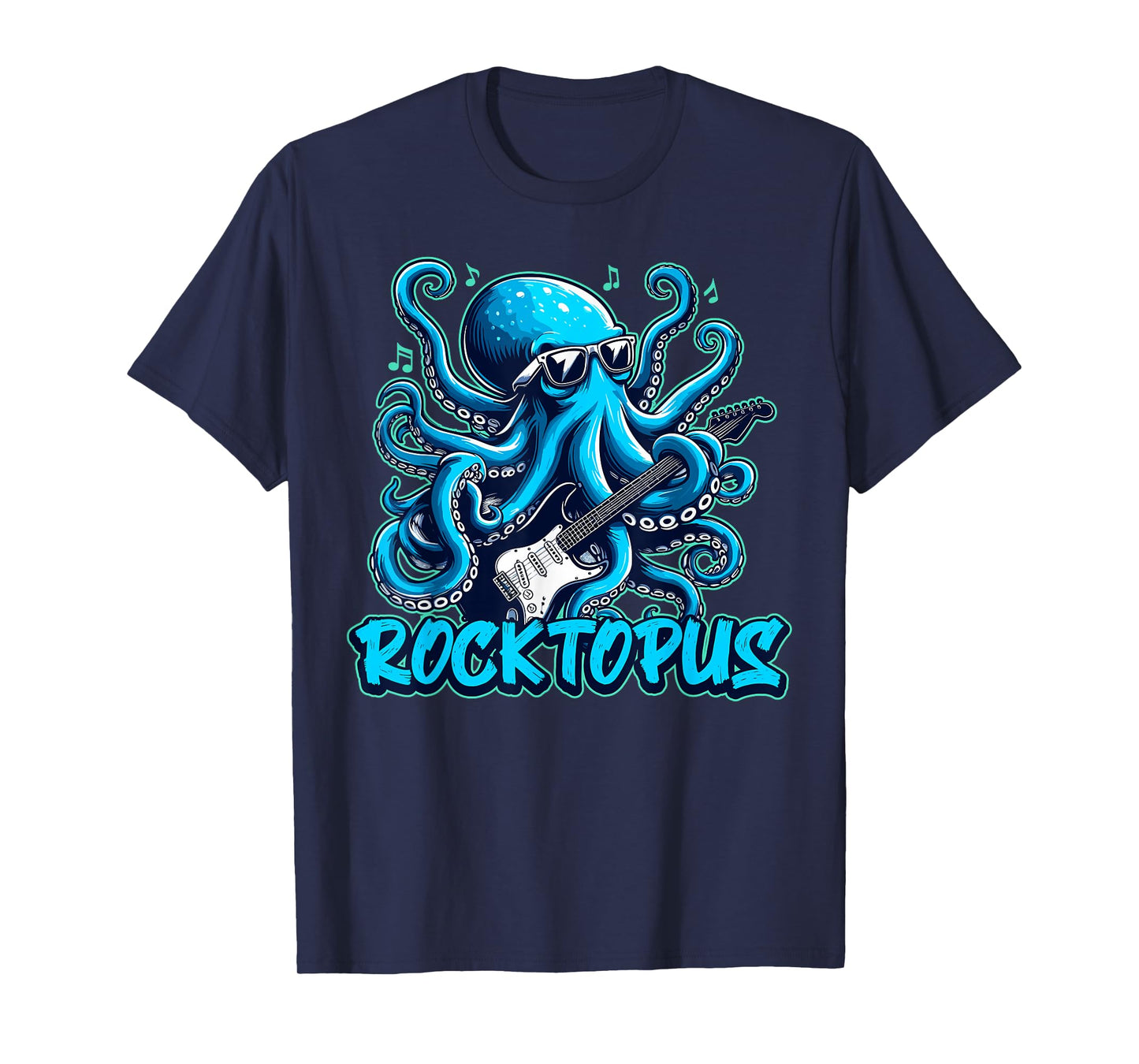 Rocktopus Cool Octopus with Guitar Music Lover T-Shirt