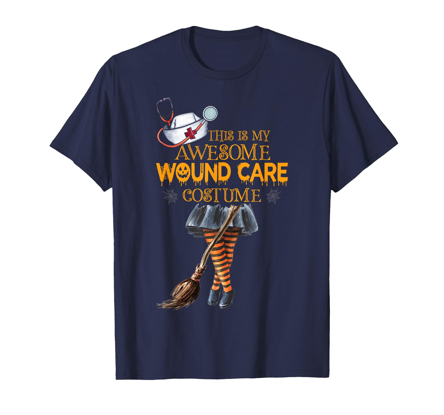 Wound Care Nurse Costume Witch Halloween Nurse T-Shirt
