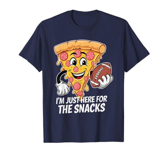 Funny I'm Just Here For The Snacks Football T-Shirt