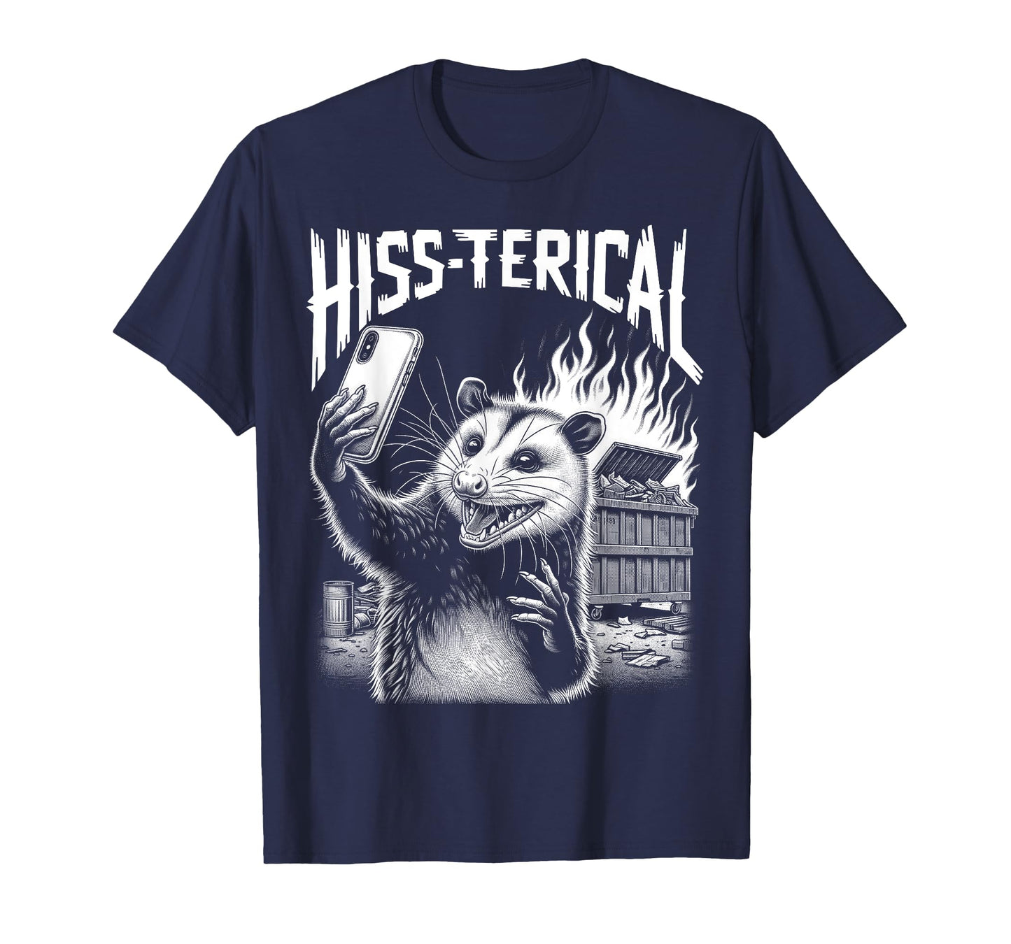 Opossum Funny Hiss-terical Selfie Meme Possum Graphic T-Shirt