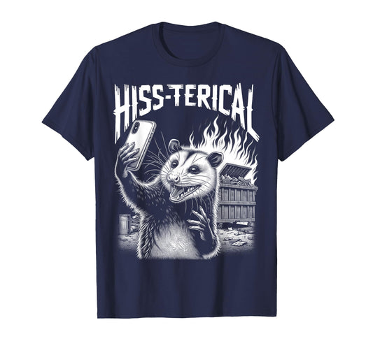 Opossum Funny Hiss-terical Selfie Meme Possum Graphic T-Shirt