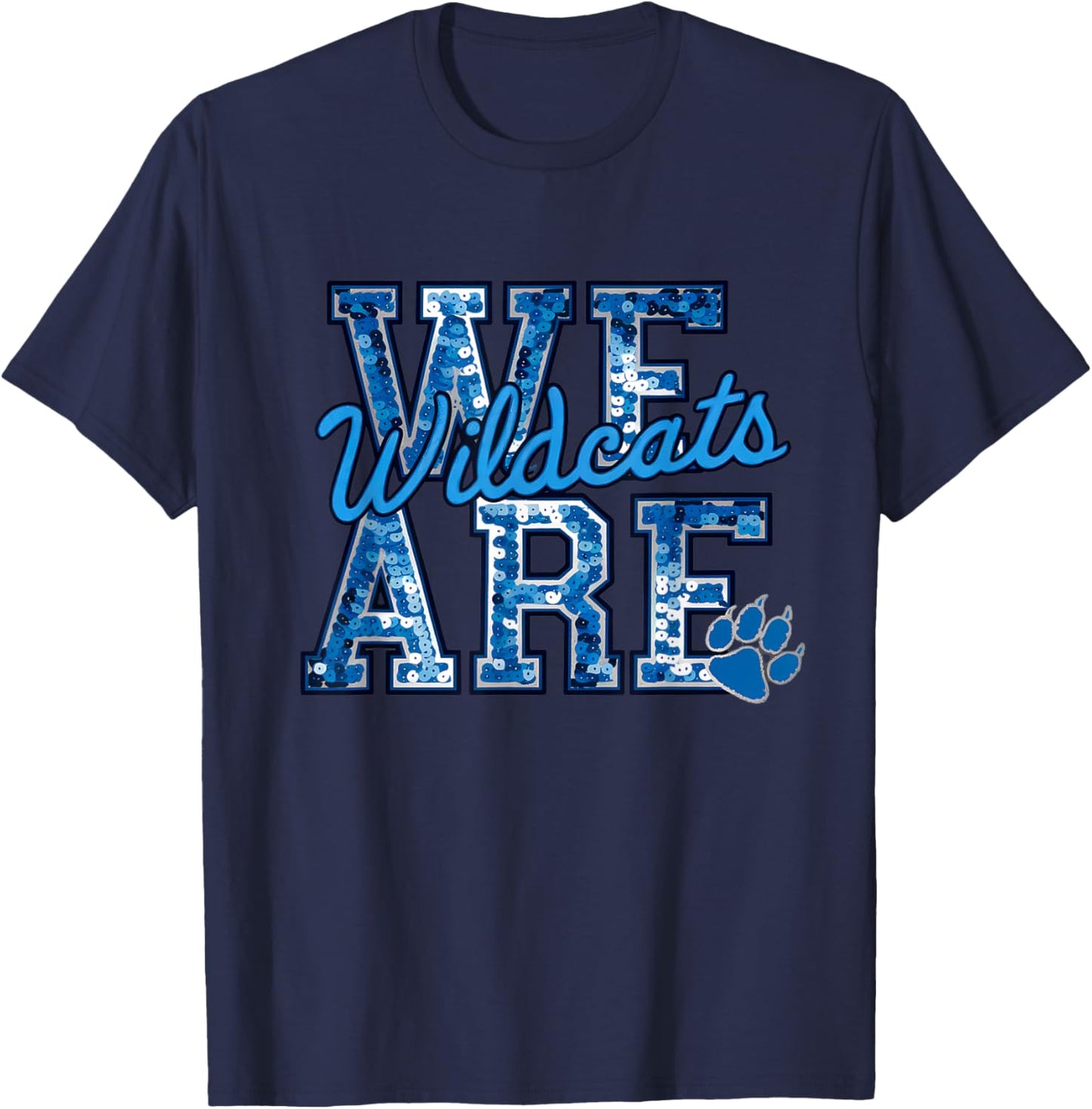 We Are Wildcats Blue Cat Lover Team Spirit T-Shirt
