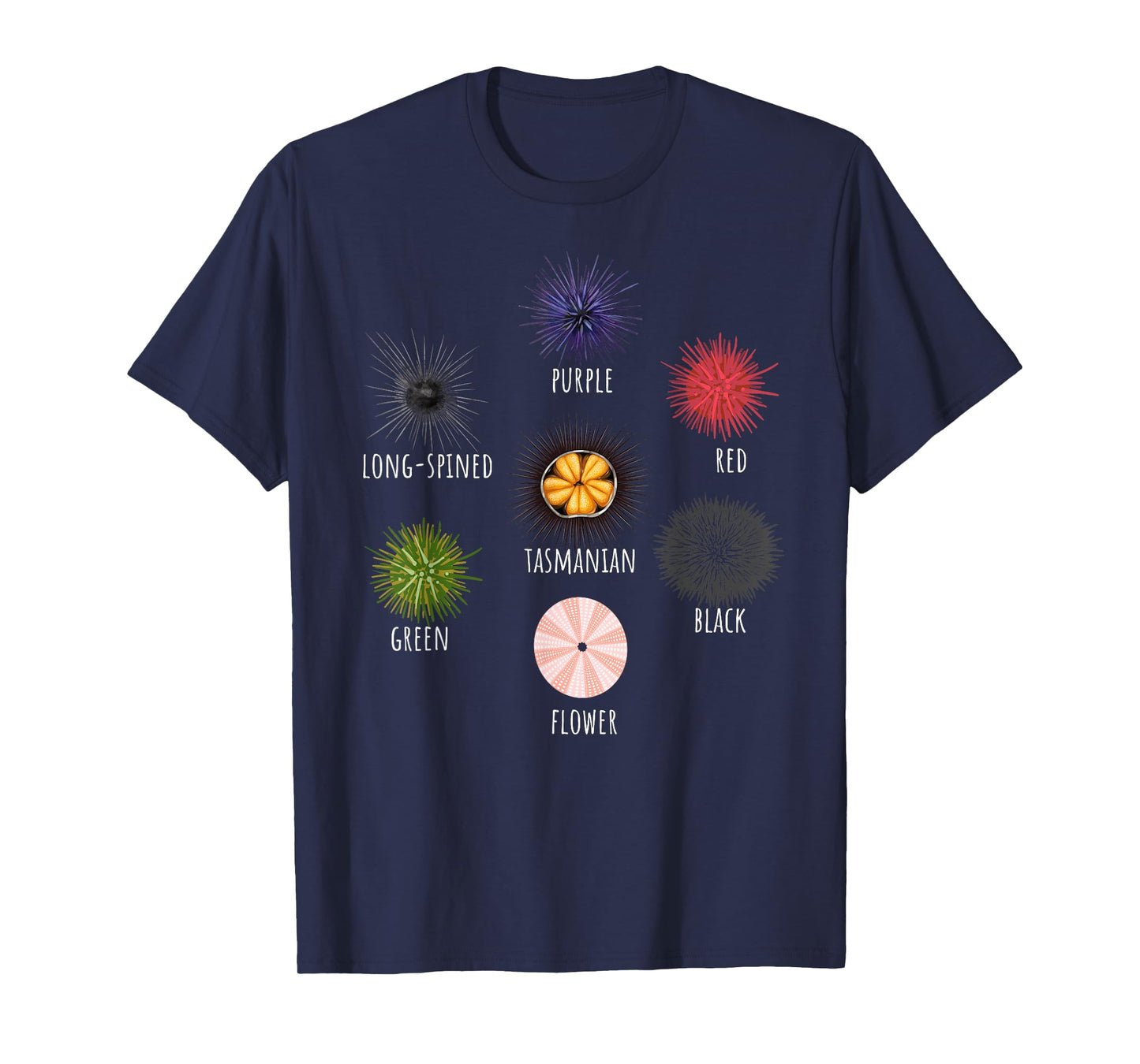 Type Of Sea Urchin Variants Sea Shell Beach Ocean Lovers T-Shirt