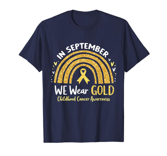 in September We Wear Yellow Childhood Cancer Awareness T-Shirt