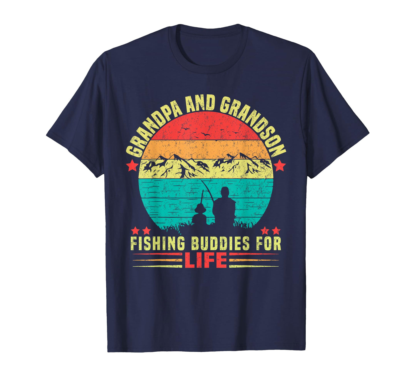 Grandpa And Grandson Fishing Buddies For Life T-Shirt