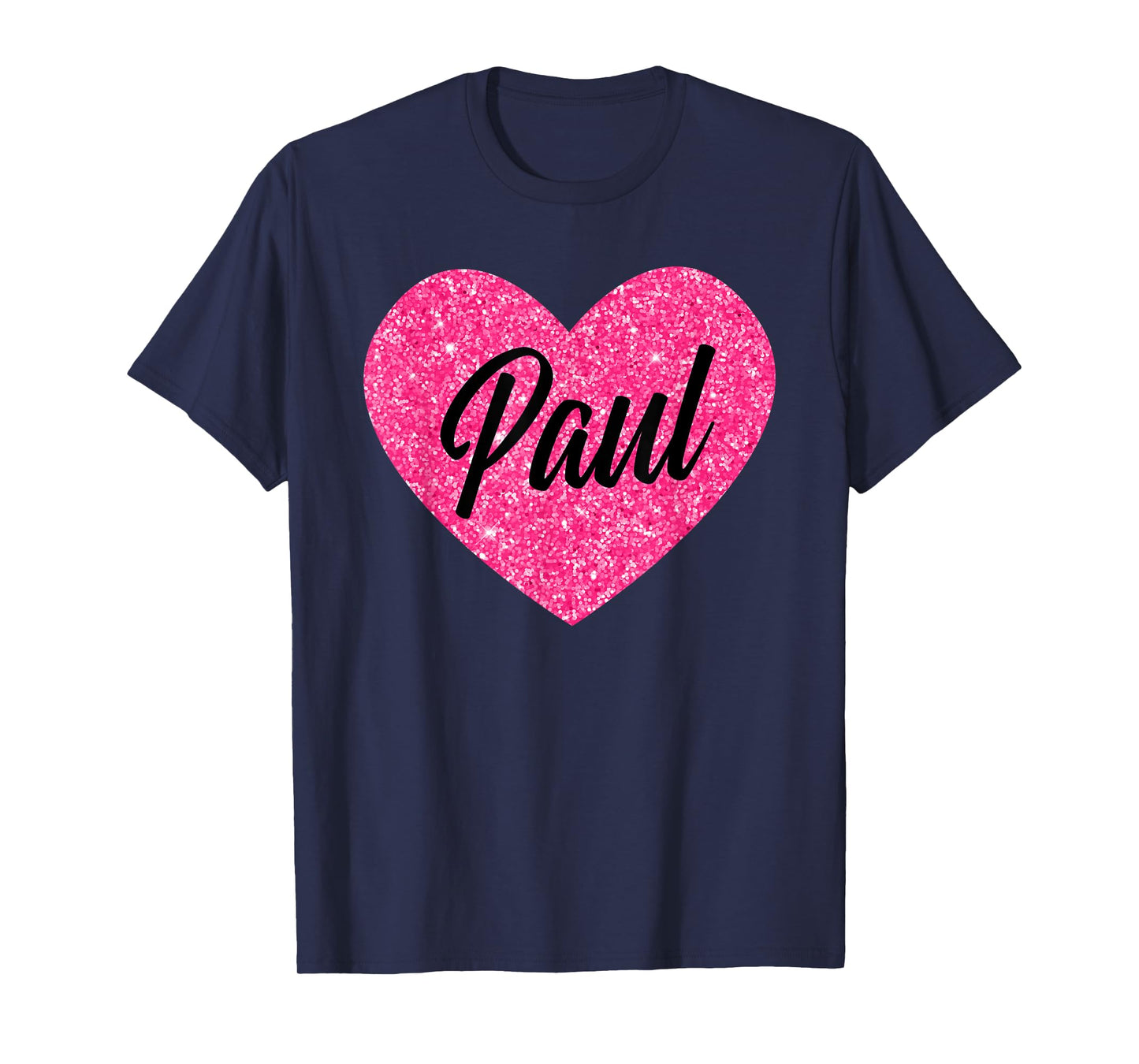 I Love Paul Cute Paul Pink Heart for Valentines Day T-Shirt