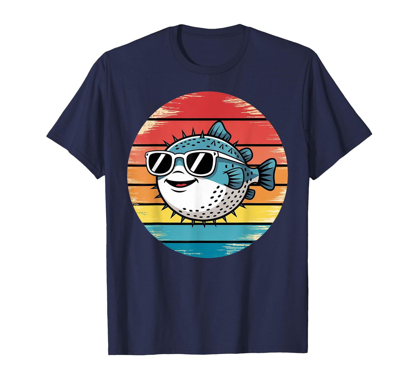 Vintage Pufferfish Fishing Fish Pufferfish T-Shirt