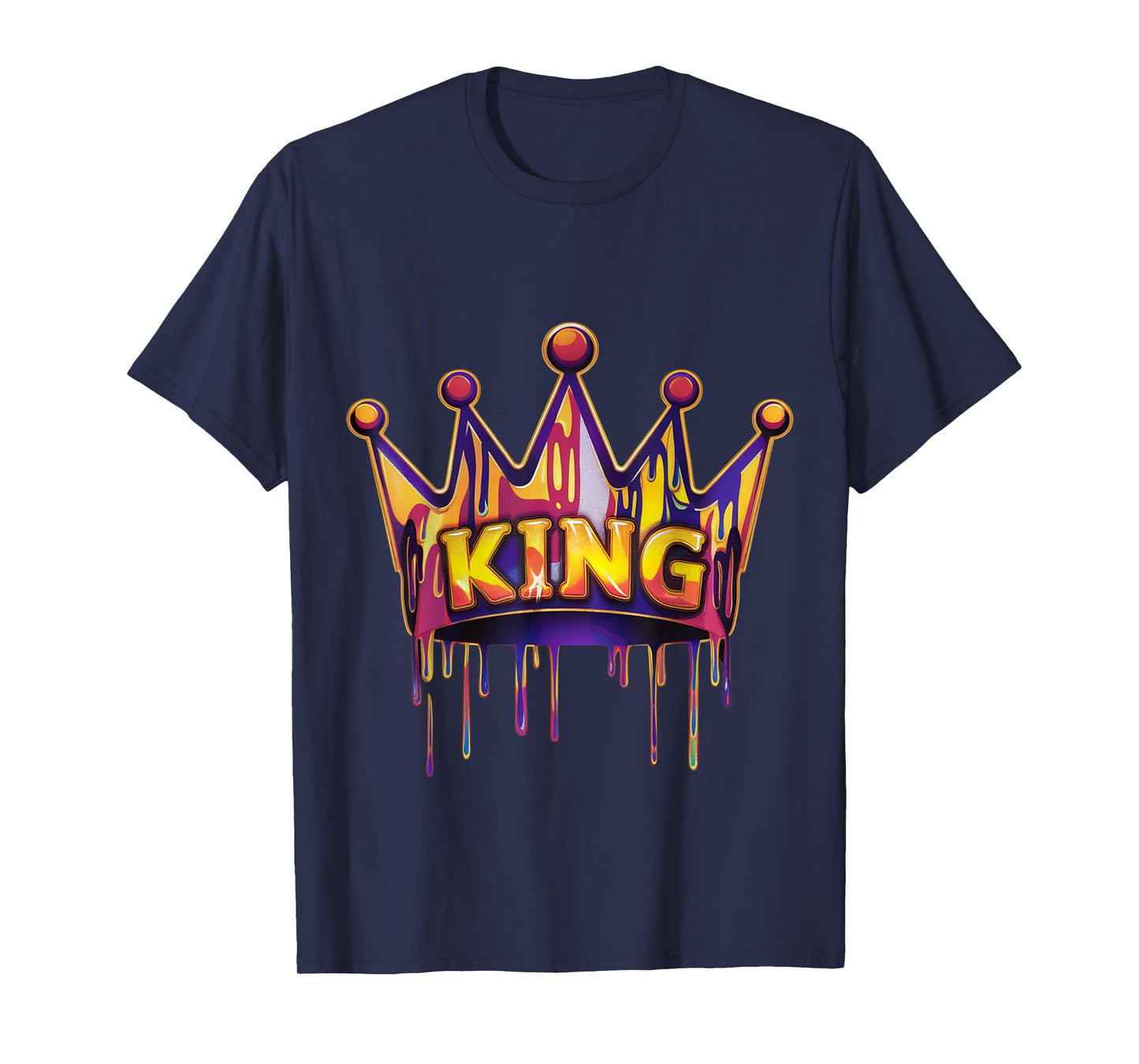 Vibrant Crown King Party Graphic For Men Boys T-Shirt