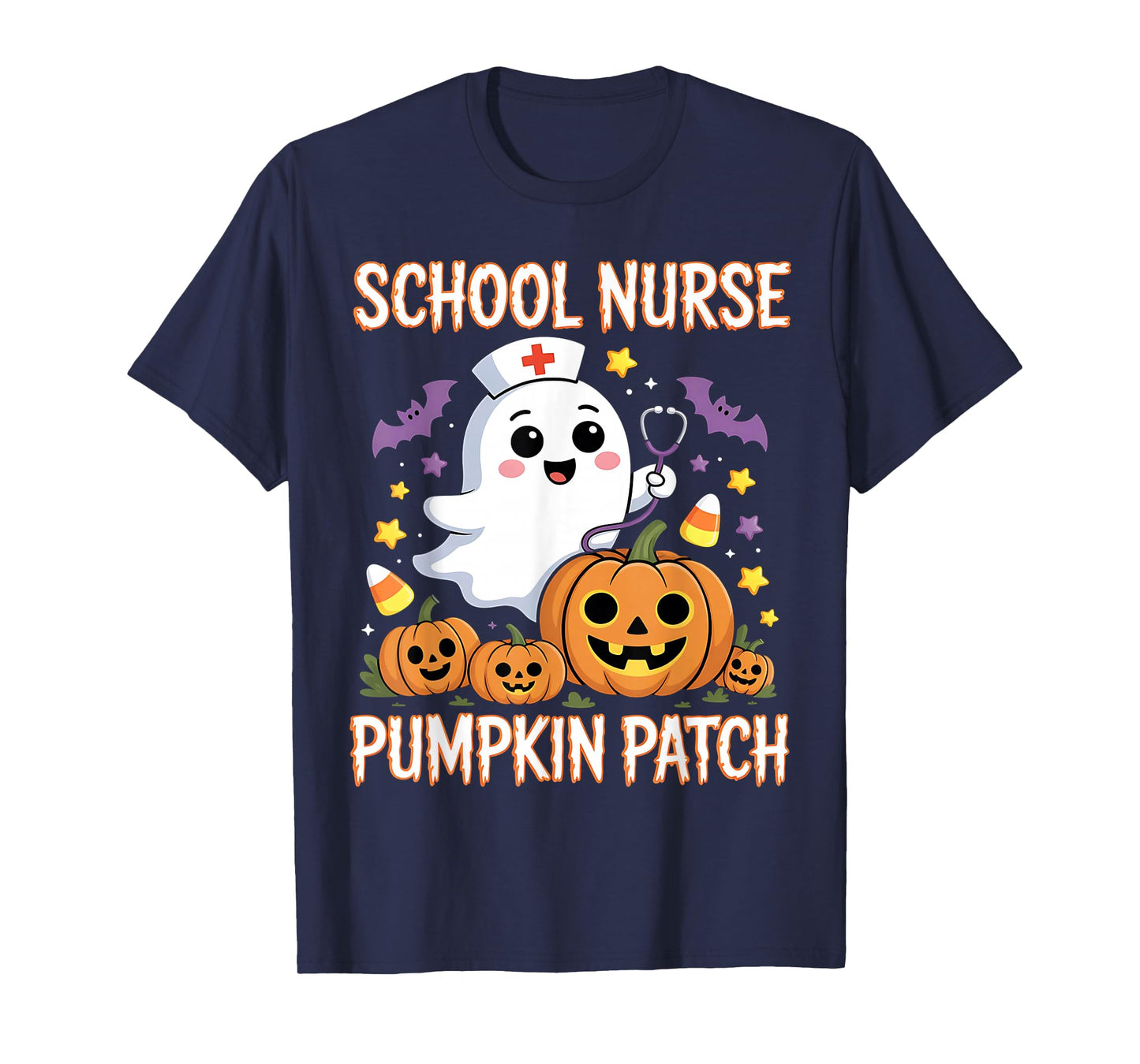 School Nurse Halloween Shirt School Nurse Pumpkin Patch T-Shirt