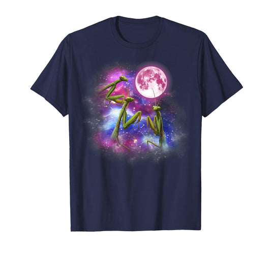 Praying mantis Howling At The Moon Wildlife colorful T-Shirt