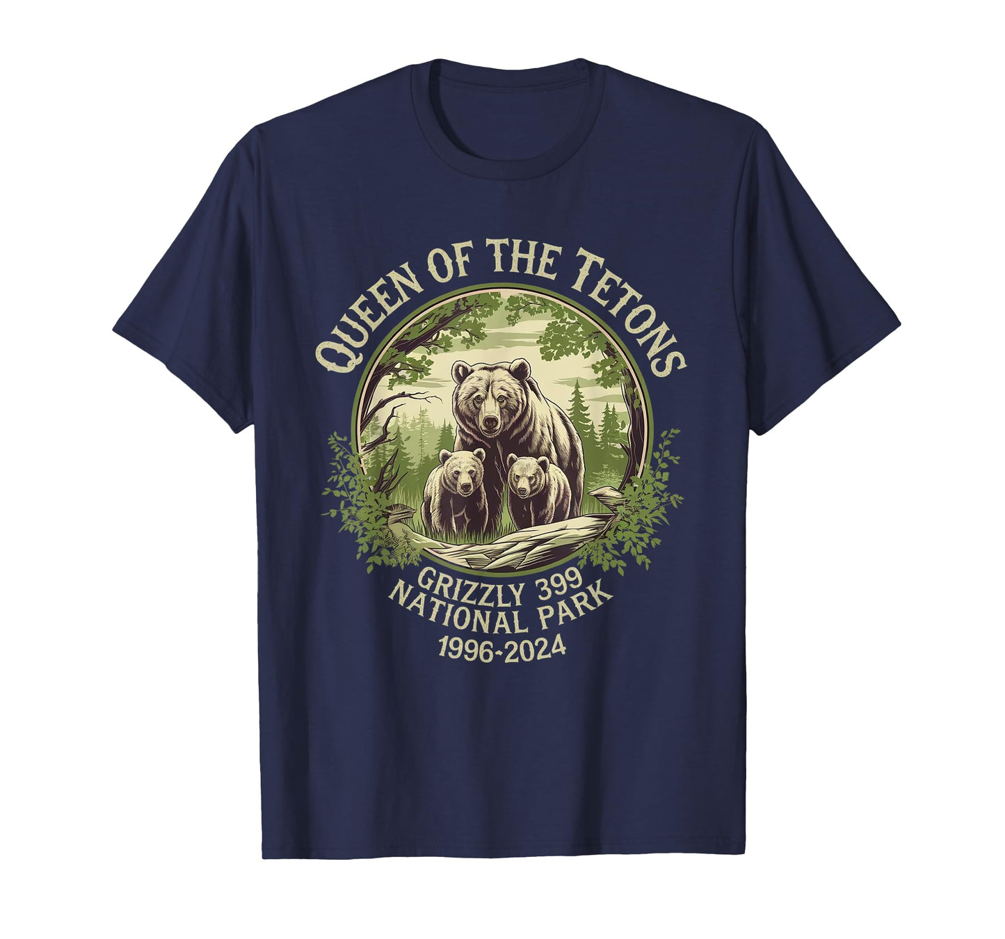 Queen Of The Tetons Grizzly 399 Wildlife Preserve 1996-2024 T-Shirt