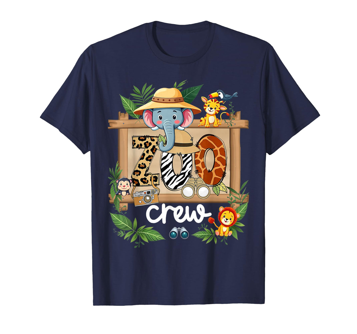 Zoo Crew Safari Wildlife Animal Zoo Keeper Matching Kids T-Shirt