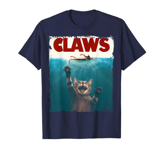 Claws Funny Cat I Love Cat Paws Cat Parody Animal Lover T-Shirt