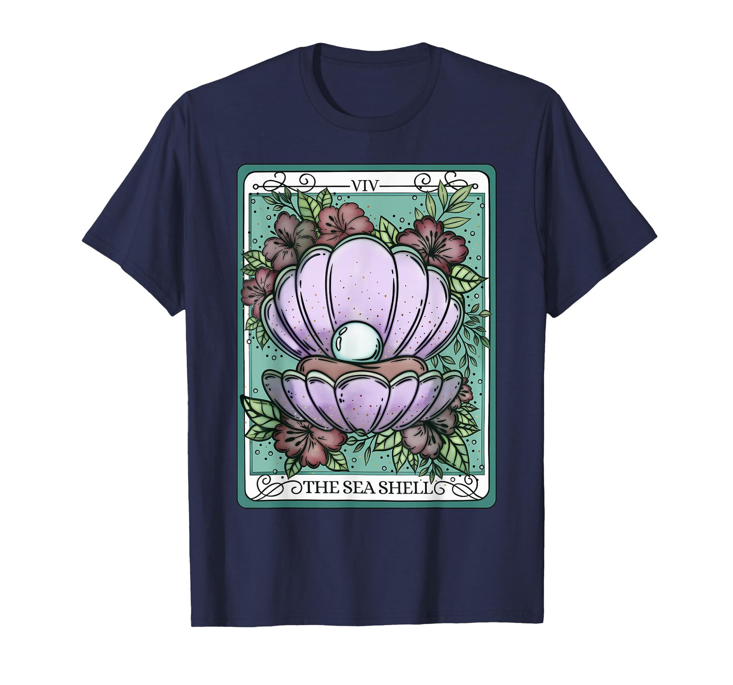The Sea Shell Tarot Card Ocean Life Beach Women Kids Girls T-Shirt