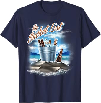 My Bucket List Beer Bottle Beach Vacation Men Women T-Shirt