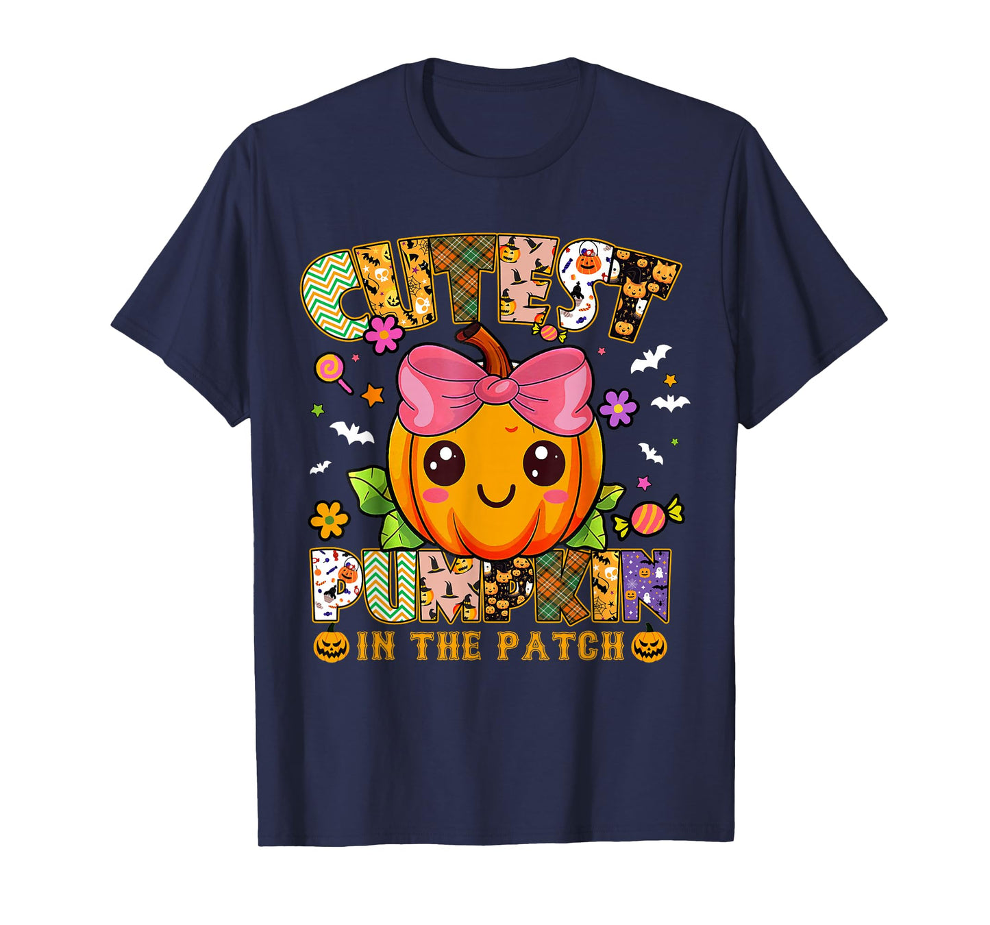 Coquette Cutest Pumpkin in The Patch Halloween Costume Girl T-Shirt