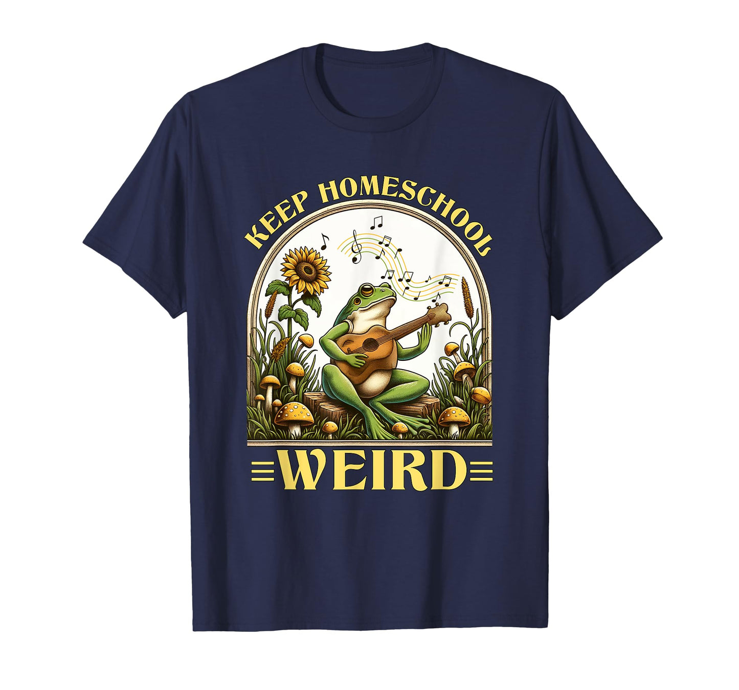 Funny Homeschool Teaching Keep Homeschool Weird Frog Kids T-Shirt