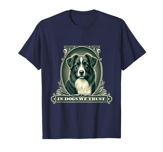 In Australian Shepherd We Trust Funny Vintage Aussie Dog T-Shirt