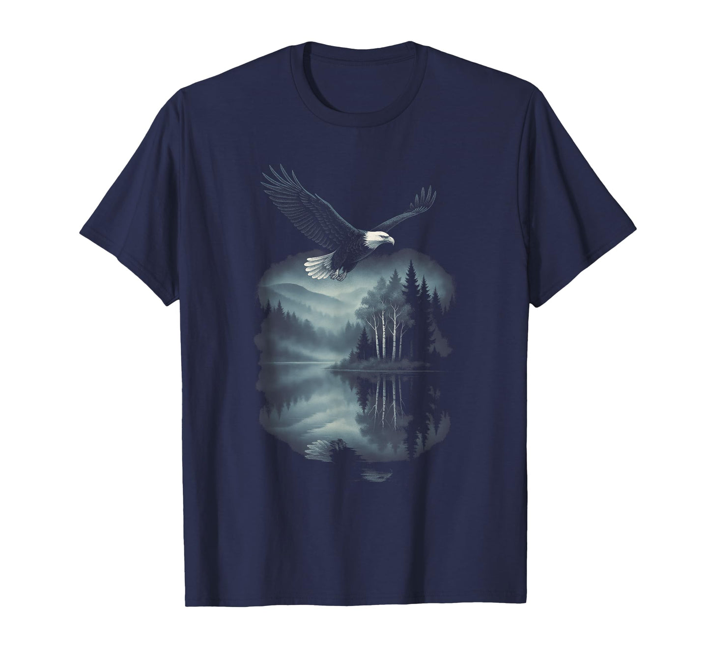 Eagle - Retro Wildlife Nature Scene Forest T-Shirt