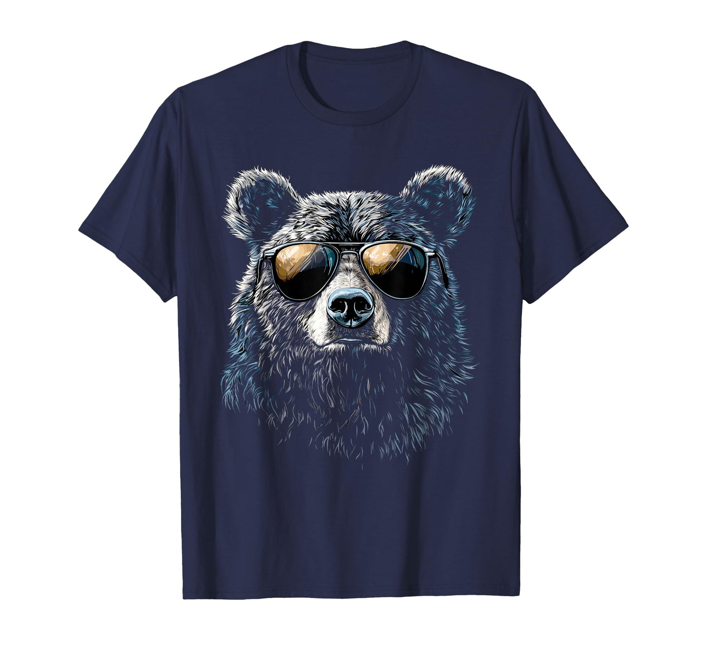 Bear Wearing Sunglasses Wildlife Artwork Graphic Bear T-Shirt