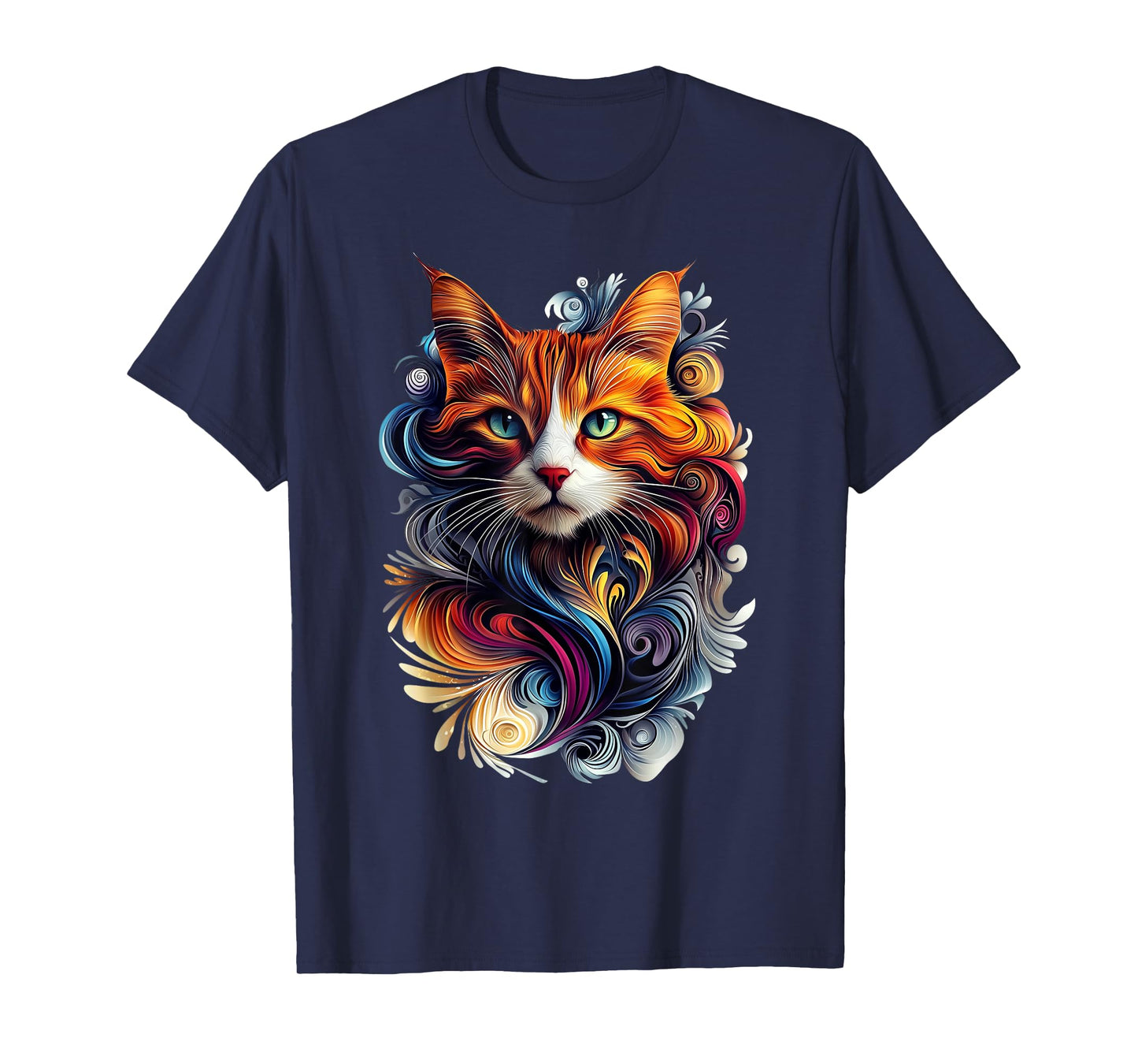 Cat Wildlife Nature Colorful Cat T-Shirt for Men Women Girls Kids