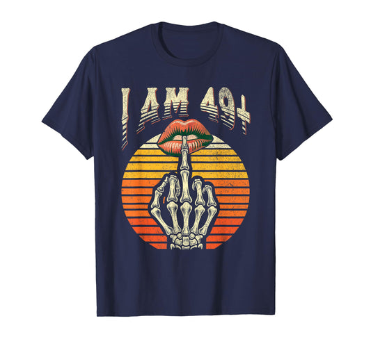 50th Birthday I Am 49 Plus 1 Middle Finger Vintage 49+1 T-Shirt