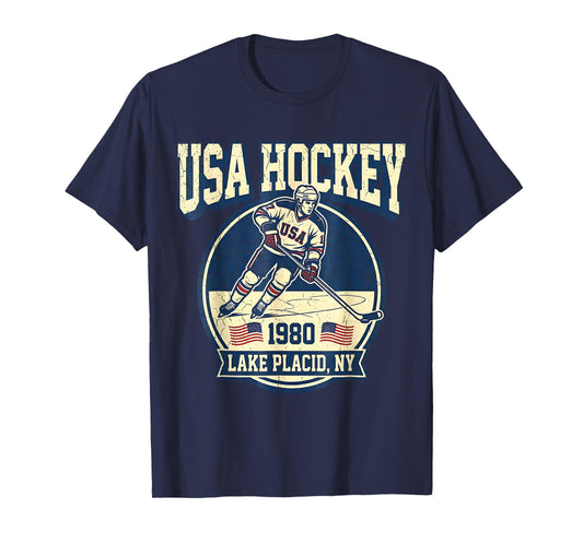 USA Hockey 1980 T-Shirt - T-Shirt | Navy