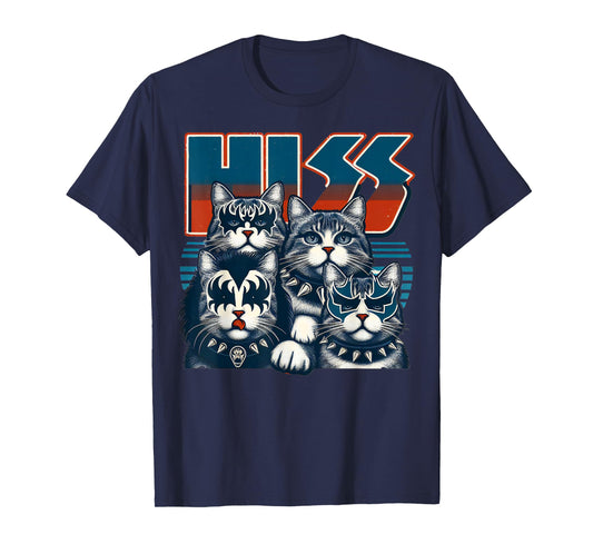 Cute Hiss Cats Rock Kittens Kitty Rocking Music Cat Lovers T-Shirt for Men Women Kids
