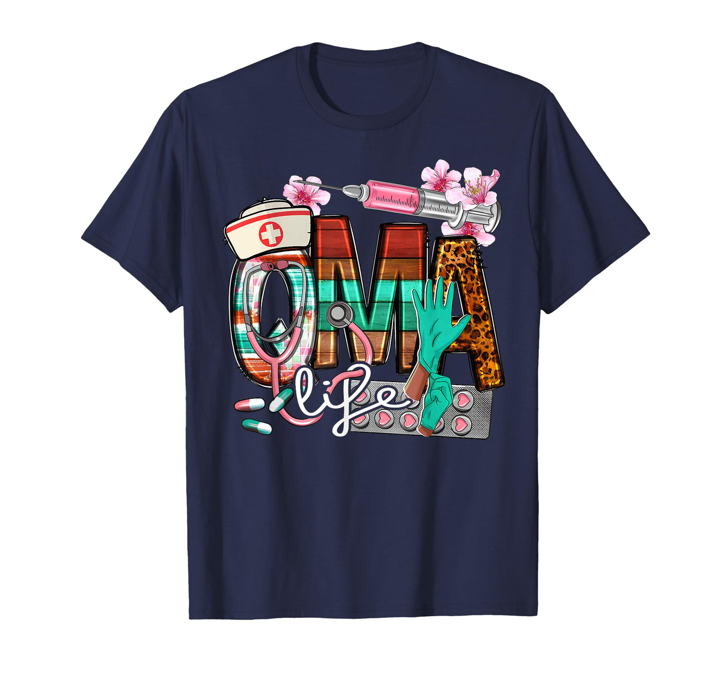 Qma Life Leopard Funny Qualified Medication Aide Nurse Day T-Shirt