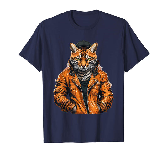 Orange Bengal Cat Thug Cat Gangster Cat Gangster Life T-Shirt