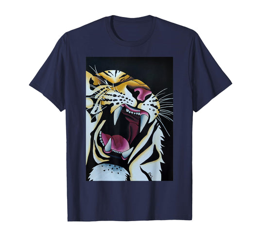 Tiger Art Wildlife Roar Graphic for Bold Tiger Decor Style T-Shirt