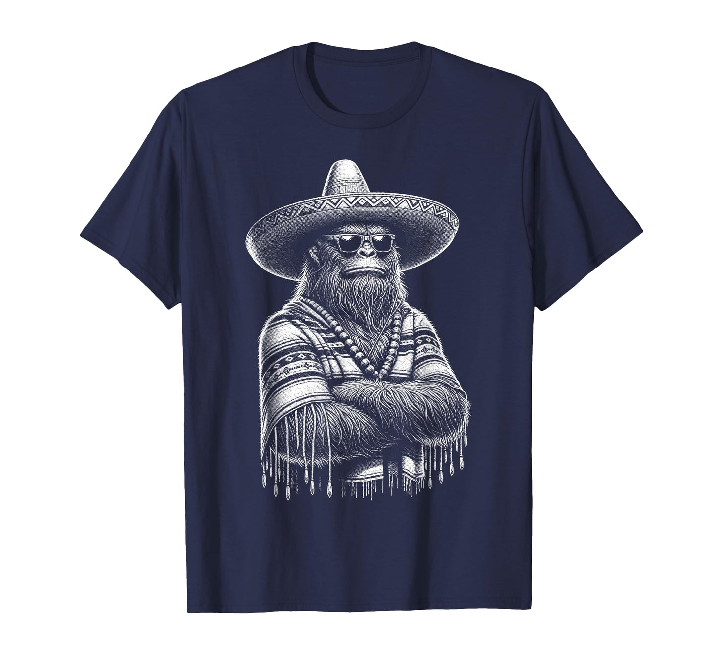 Bigfoot Sasquatch Funny Cryptid Senor Hairyoso Mexican T-Shirt