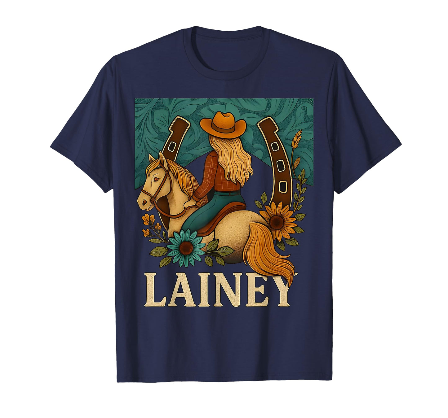Lainey Vintage Western Cowgirl Gift for Men Women Kid Girl T-Shirt