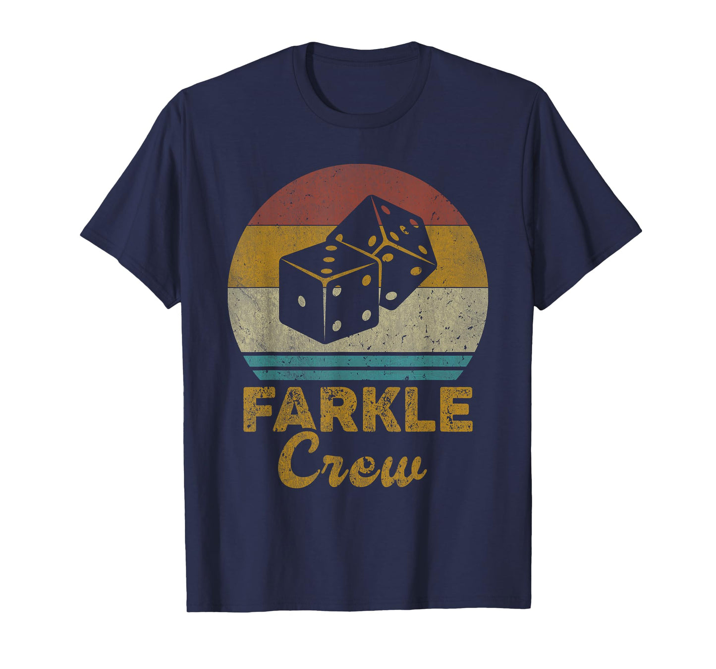 Farkle Crew Vintage Farkle Dice Game Mens Womens T-Shirt