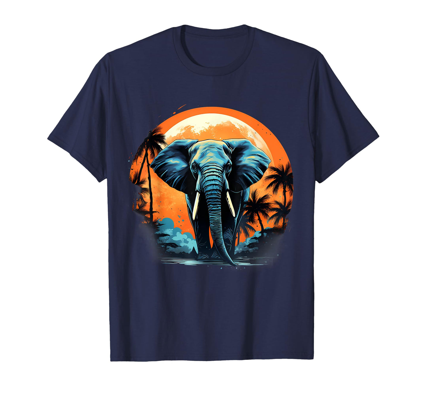Elephant Wildlife Portrait Safari Artwork Savanna Nature T-Shirt