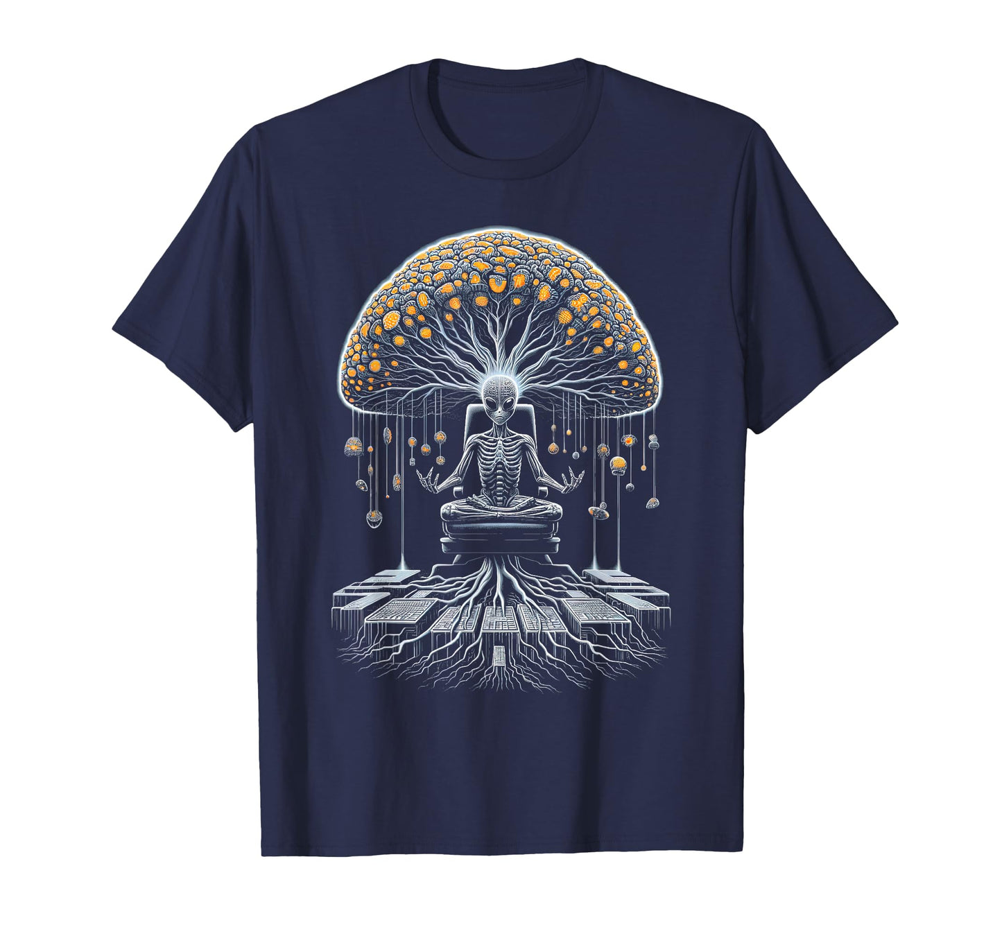 Shamanic Technologies Unisex-Adults Tree of Life Mystical Art T-Shirt, Black, Small, Short Sleeve