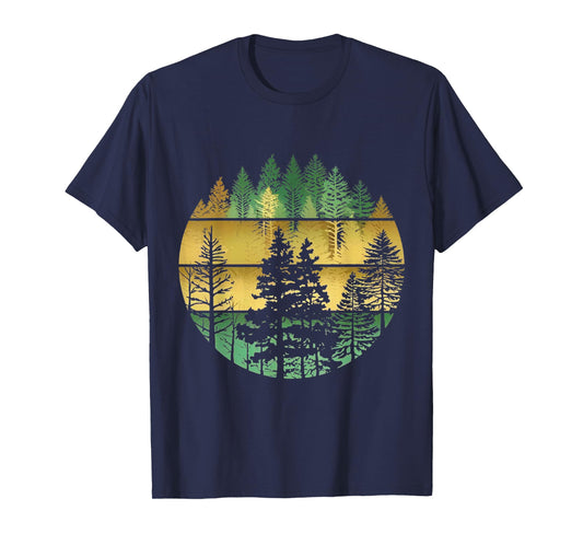 Vintage Wildlife Trees Outdoors Nature Retro Forest Apparel T-Shirt