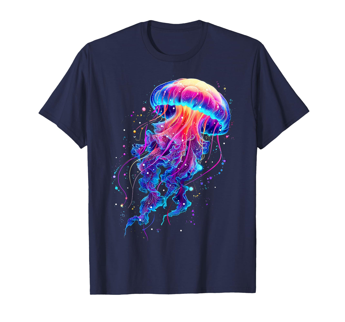 Retro Jellyfish Rainbow Sea Ocean Lover Men Women Kids T-Shirt