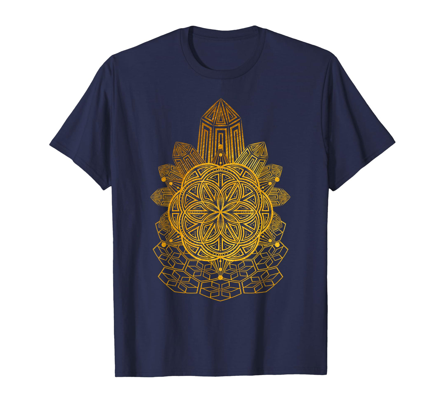 Geometric Tribal Seed Of Life Sacred Geometry Mandala Art T-Shirt