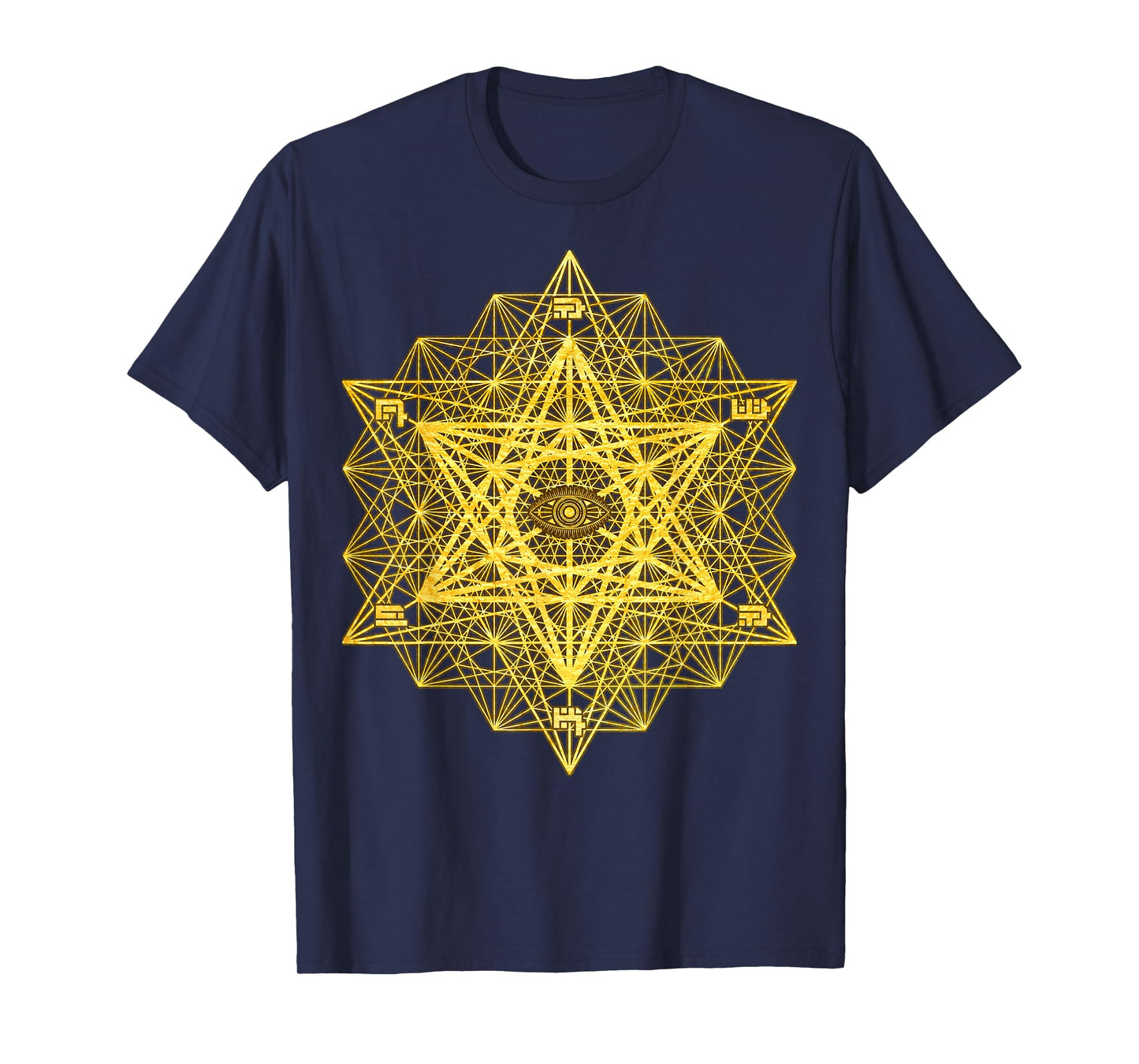 Awaken Third Eye Sacred Geometry Tetrahedron Metatron Cube T-Shirt