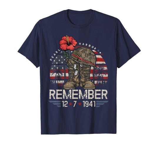 Vintage Hawaii USA Flag Tee, Pearl Harbor Memorial Day Gift T-Shirt