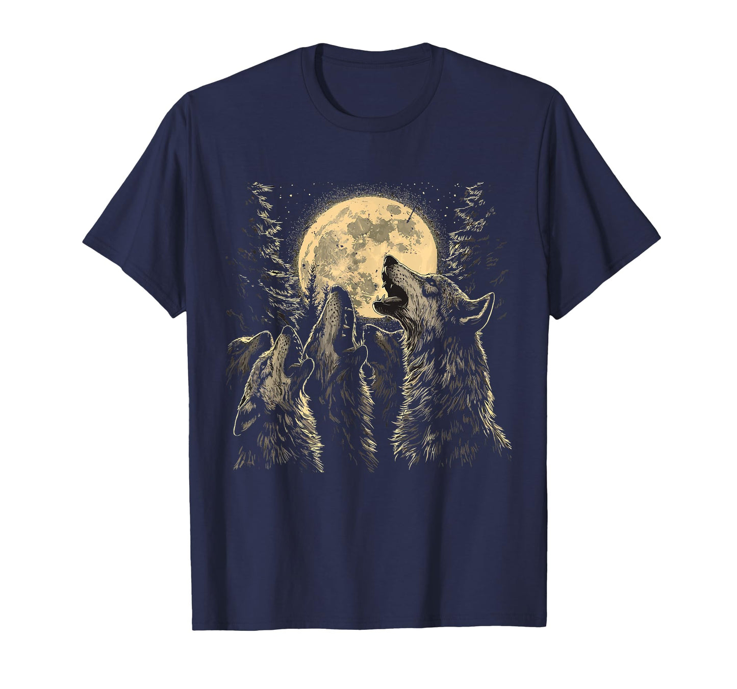 Wolf Howling at the Moon Vintage Wildlife Wolves lovers T-Shirt