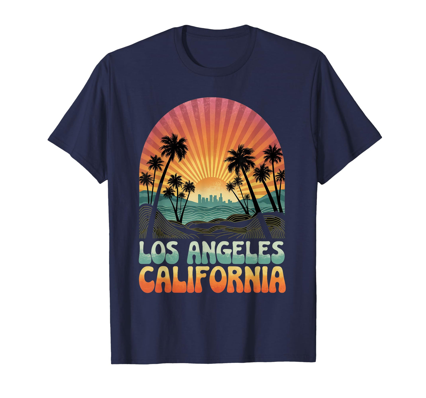 Vintage Style Los Angeles California Sunset Retro T-Shirt