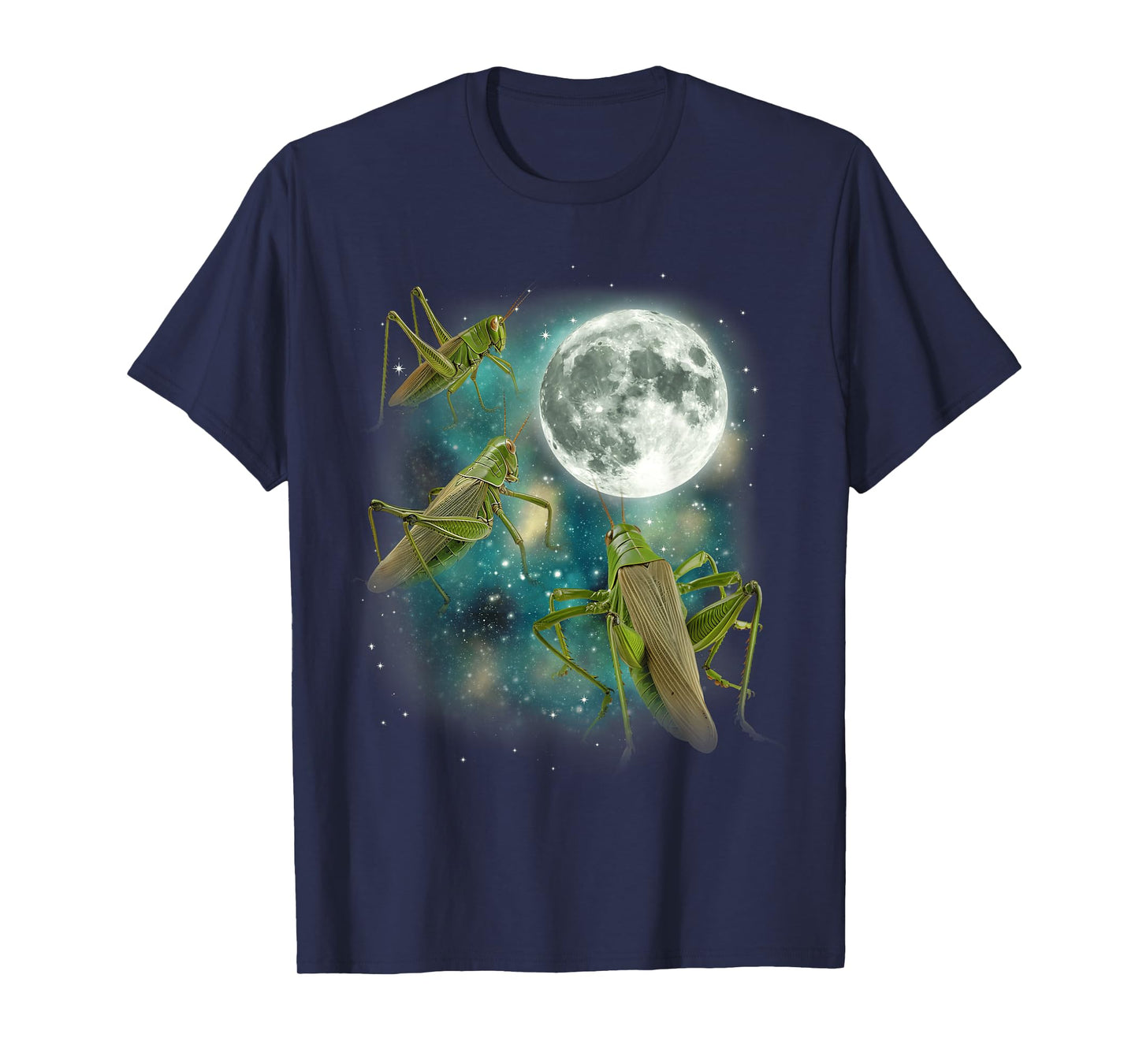 Three Grasshopper Moon | 3 Insect Meme Wildlife Geek Bug T-Shirt