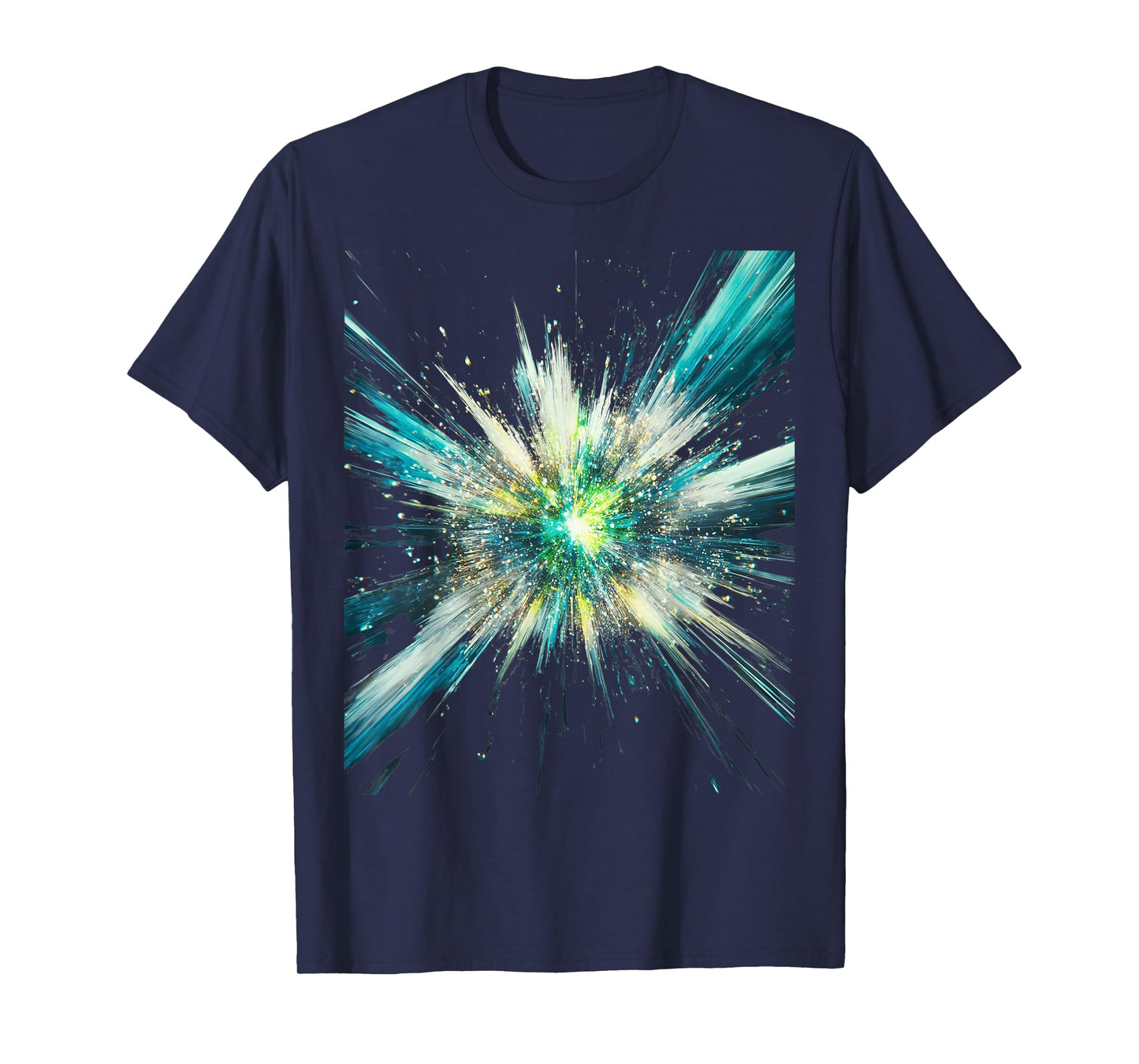 Abstract Space Explosion Art Vibrant Cosmic Burst Supernova Design T-Shirt