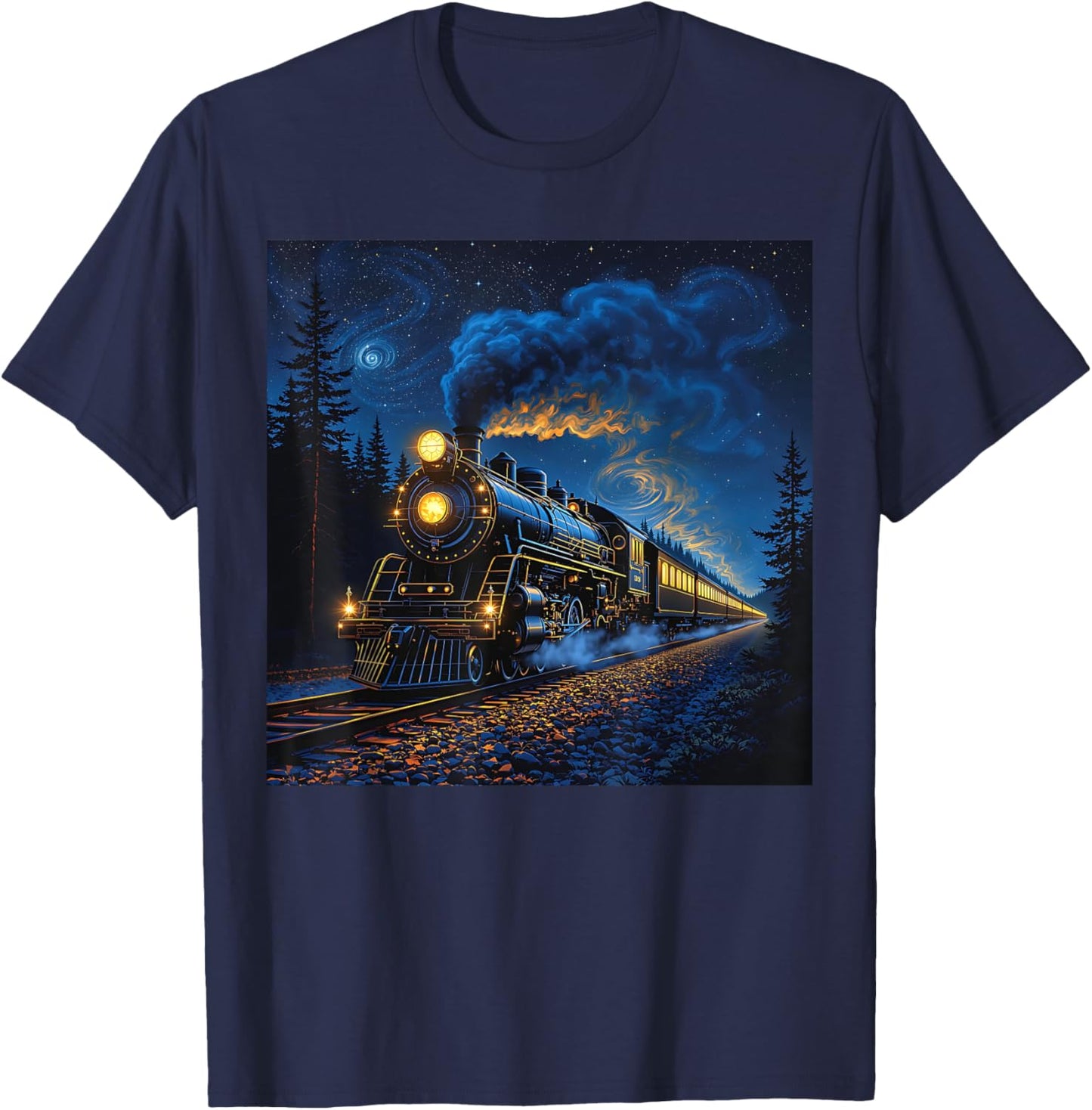 Steam Engine Train Graphic for Men Boys Train T-Shirt