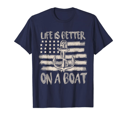 Funny Sailing Boating Sailor Boat Life Is Better On a Boat T-Shirt